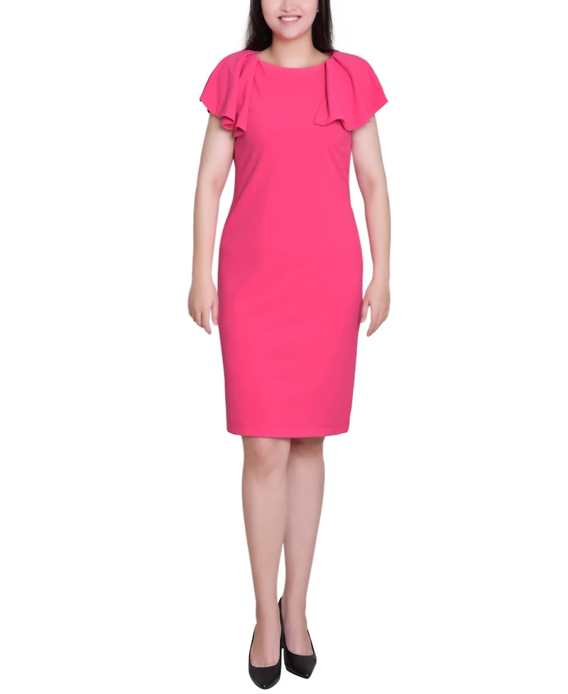 Ny Collection Women's Flutter Sleeve Sheath Dress