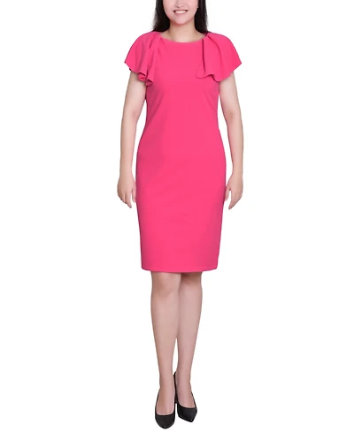 Ny Collection Women's Flutter Sleeve Sheath Dress
