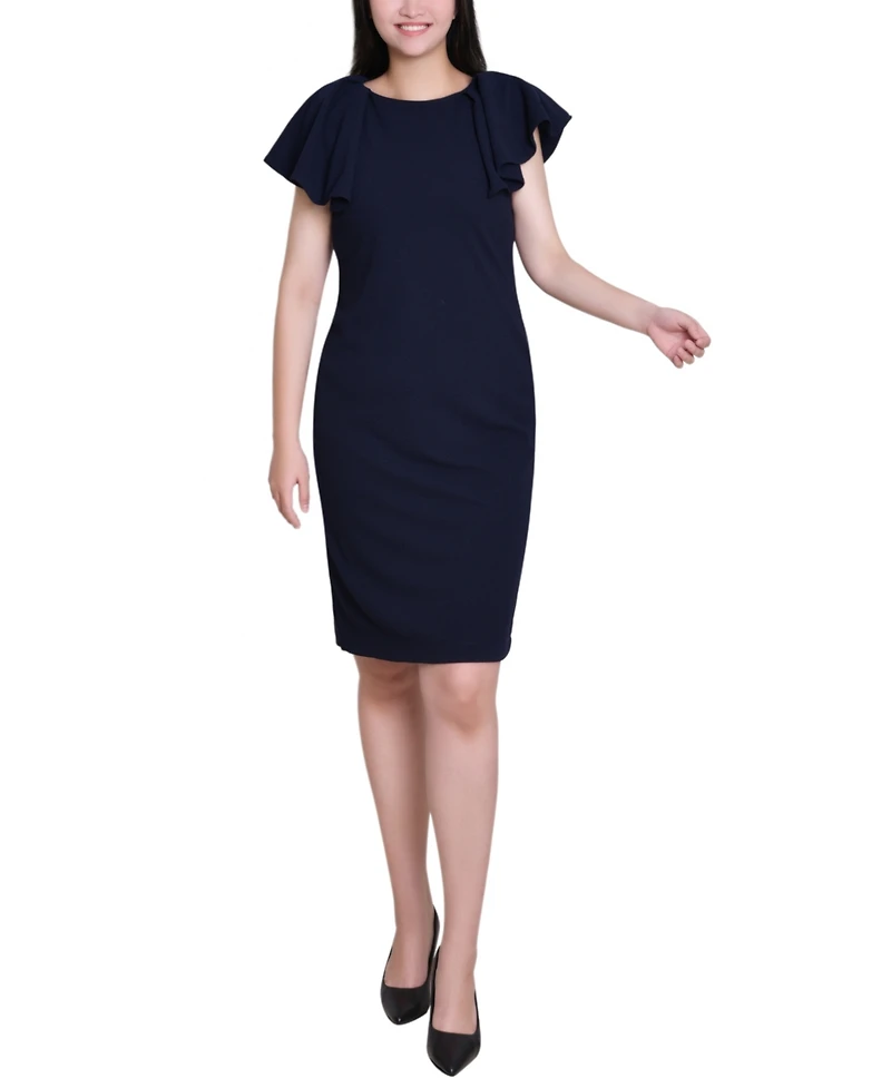 Ny Collection Women's Flutter Sleeve Sheath Dress