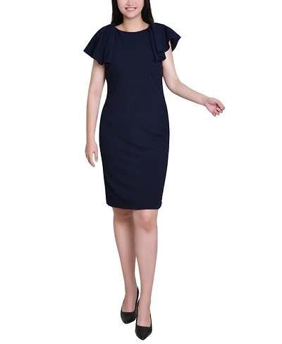 Ny Collection Women's Flutter Sleeve Sheath Dress