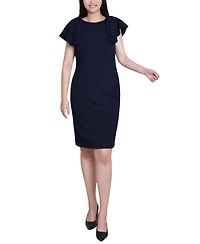 Ny Collection Women's Flutter Sleeve Sheath Dress
