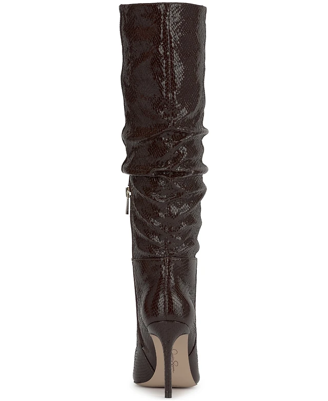 Jessica Simpson Mixtesa Slouchy Dress Booties In Brown