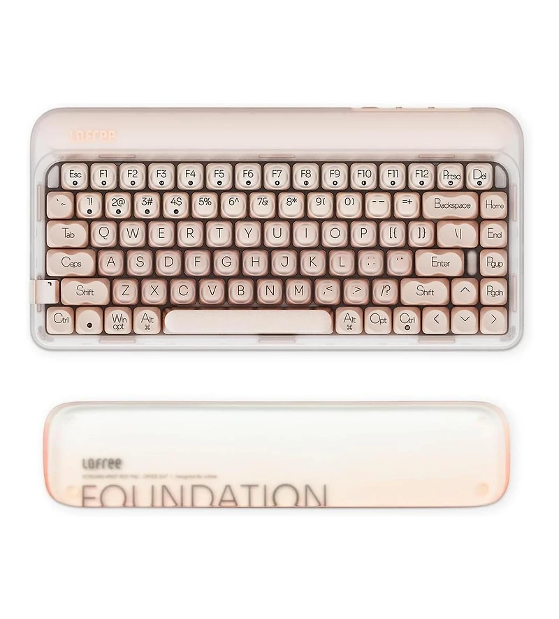 Lofree Dot Foundation Mechanical Keyboard with Jelly Palm Rest, 75% Hot-swappable, Rechargeable, Multi-Connection for Windows