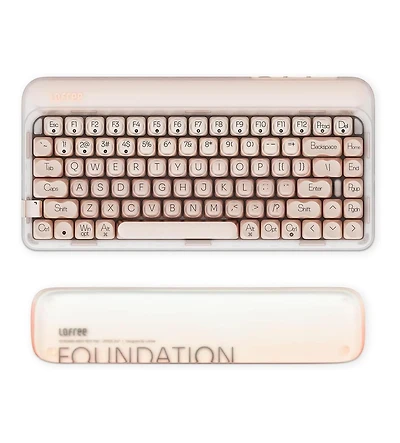 Lofree Dot Foundation Mechanical Keyboard with Jelly Palm Rest, 75% Hot-swappable, Rechargeable, Multi-Connection for Windows