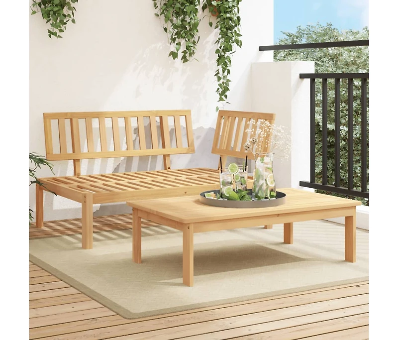 Pallet Sofa Set Natural Wood Solid Acacia Wood 52.4x36.2x27.2 in