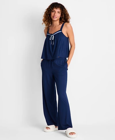State of Day Women's 2-Piece Sleeveless Top and Pants Sleep Set, Regular Plus, Macy's Exclusive