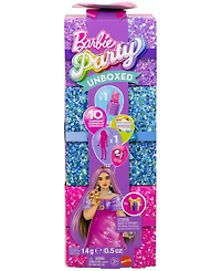 Barbie Party Unboxed Glam Party Series Sparkle Doll Accessories with 10 Surprises