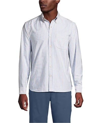 Lands' End Men's Long Sleeve Sail Rigger Oxford Shirt