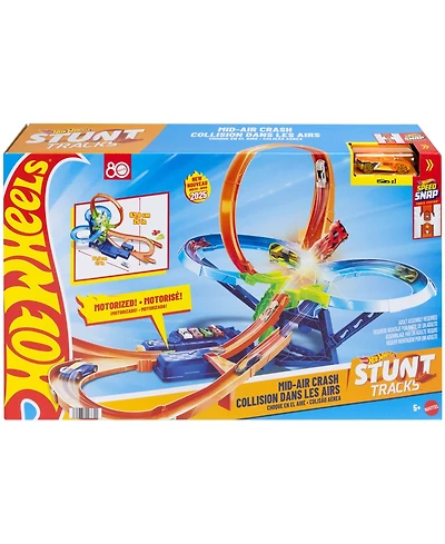 Hot Wheels Stunt Tracks Mid-Air Crash Playset and Car