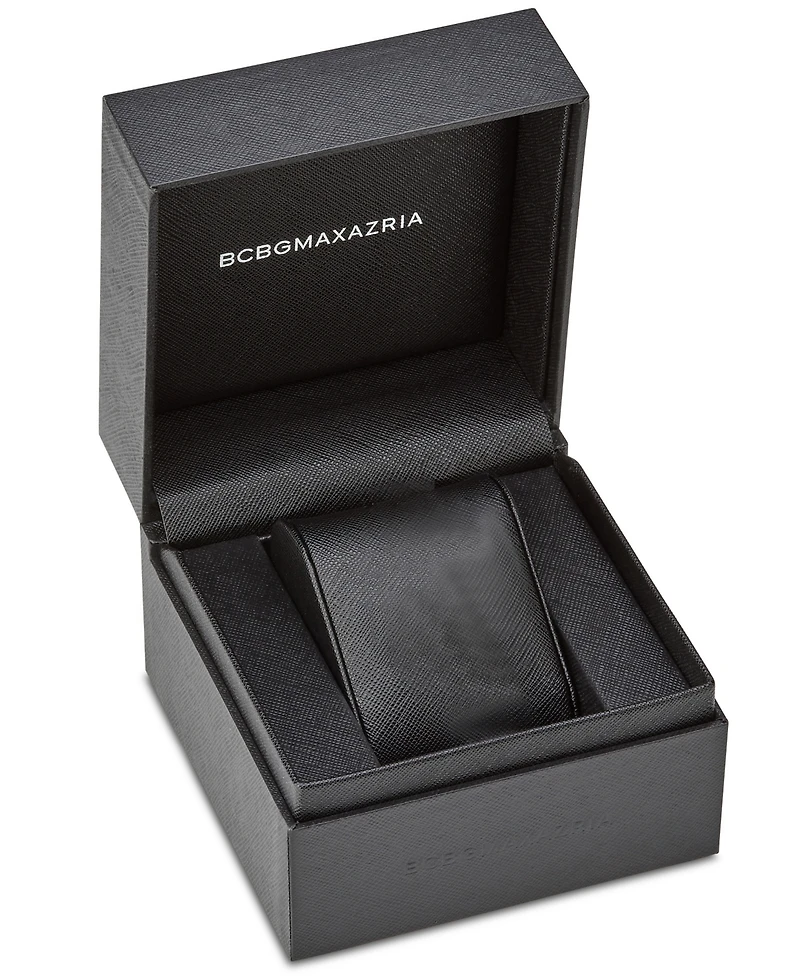 Bcbgmaxazria Women's Halo Gray Leather Strap Watch, 28mm