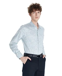 Bar Iii Men's Front Floral Print Dress Shirt, Macy's Exclusive