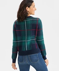 Style & Co Women's Plaid Crewneck Whimsy Pullover Sweater, Macy's Exclusive