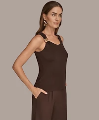 Donna Karan New York Petite Sleeveless Scoop Neck Tank Top