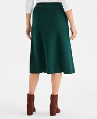 Style & Co Women's Ribbed Sweater Midi Skirt, Macy's Exclusive