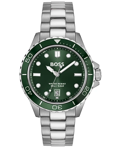 Hugo Boss Men's Troper Sport Quartz Basic Calendar Stainless Steel Watch