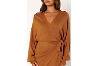 Petal and Pup Women's Nova Wrap Knit Midi Dress