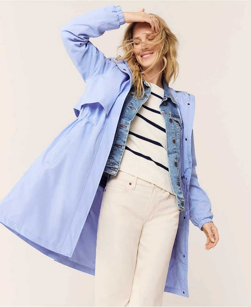 Lands' End Women's Squall Packable Long Raincoat