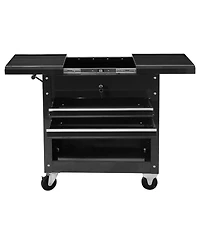 Rolling Mechanics Tool Cart Slide Top Utility Storage Cabinet Organizer 2 Drawer