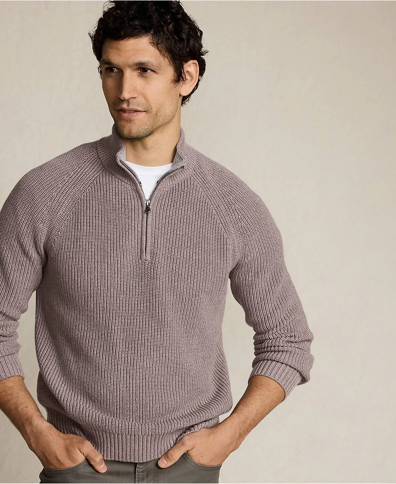 Lands' End Men's Drifter Quarter Zip Sweater