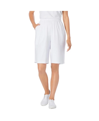 Woman Within Plus 7-Day Knit Short