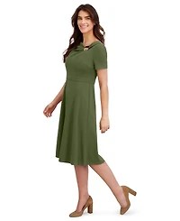 London Times Petite Short Sleeve Dress