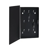 vidaXL Key Box with Magnetic Board Black 11.8"x7.9"x1.6"