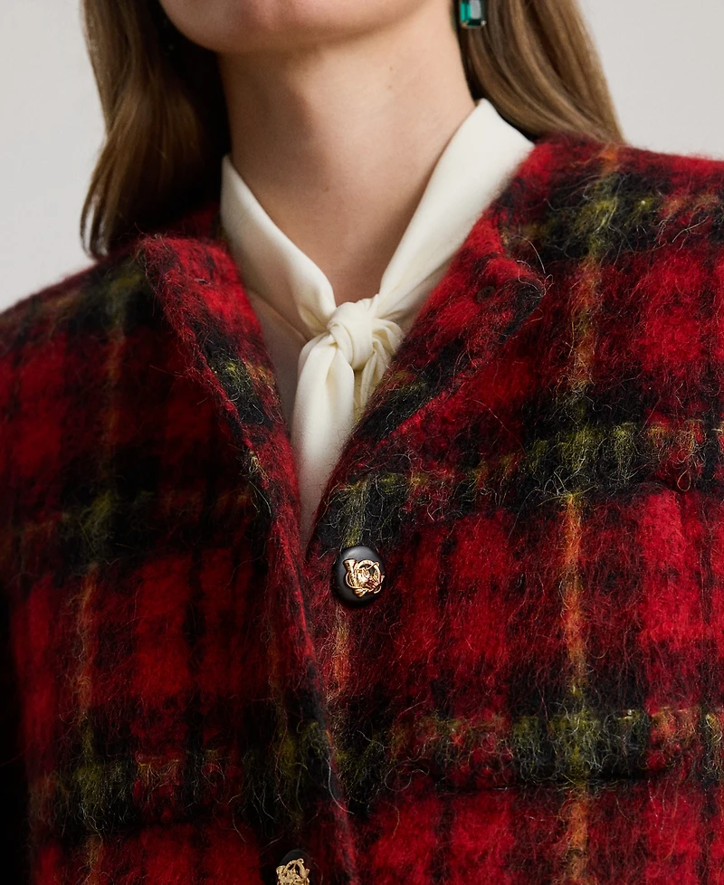 Lauren Ralph Petite Plaid Cropped Jacket