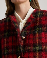 Lauren Ralph Petite Plaid Cropped Jacket