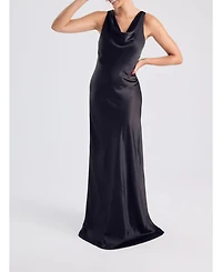 Six Stories Cowl Front Satin Bridesmaid Dress
