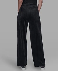 Karl Lagerfeld Paris Petite Rhinestone Trim Track Pant