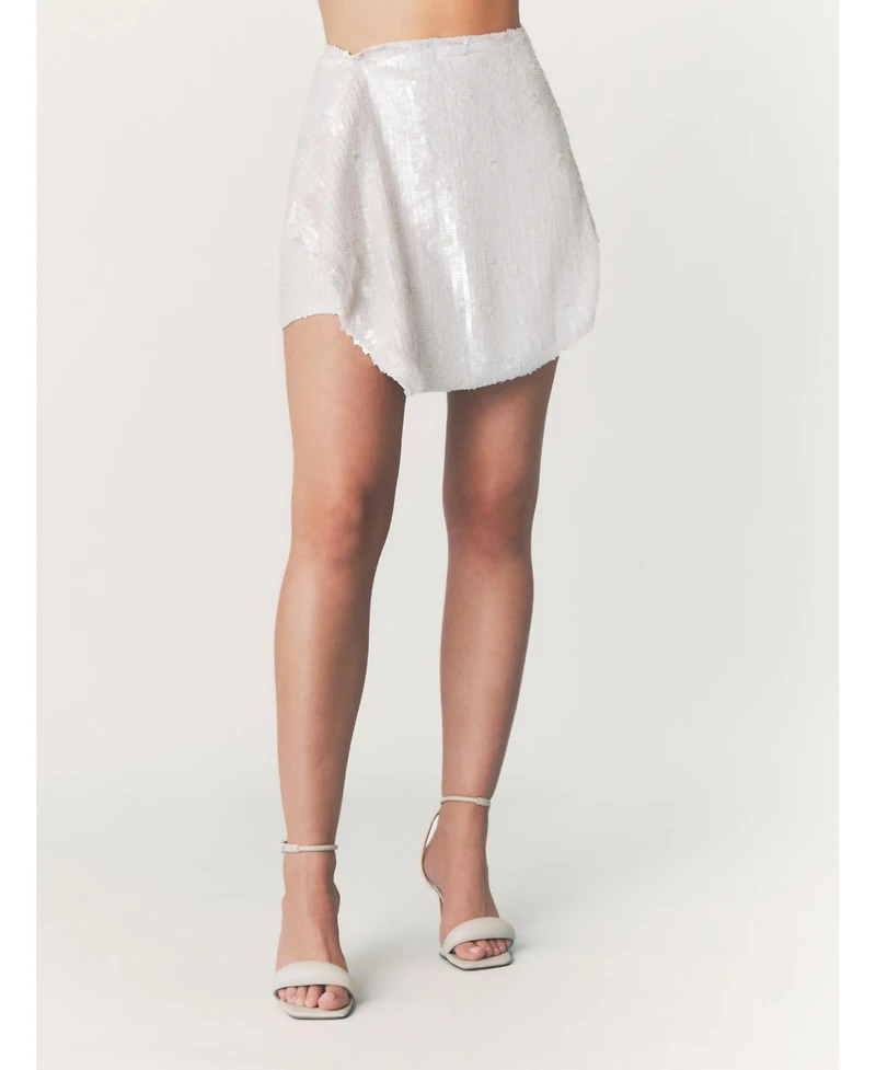 Six Stories Women's Alice Embellished Sequin Wrap Skirt