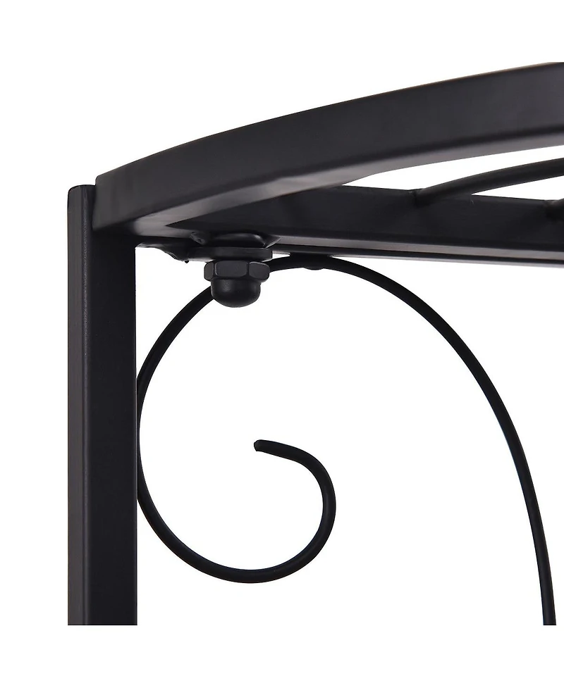 Costway 3 Tier Floral Corner Plant Stand Metal Flower Pot Rack Stair Display Ladder