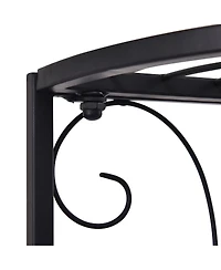 Costway 3 Tier Floral Corner Plant Stand Metal Flower Pot Rack Stair Display Ladder