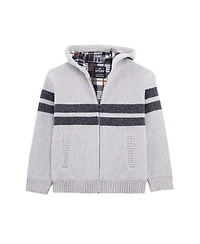 Xray Boys Size 4 18 Fleece Lined Full Zip Hooded Chenille Knit Sweater