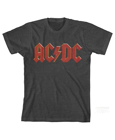 Ac/Dc Boys Classic Logo Heather Gray Short Sleeve Tee-xl