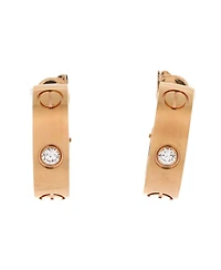Pre-Owned Cartier Love 2 Diamond Hoop Earrings