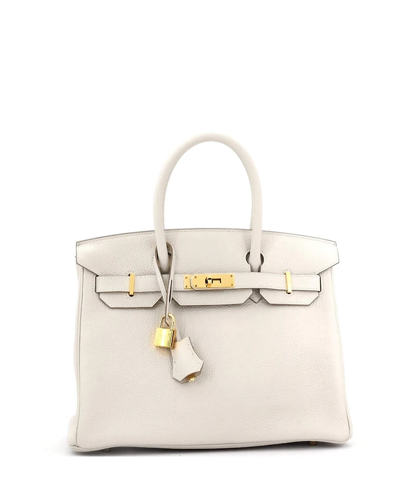 Pre-Owned Hermes Birkin 30 Handbag Light Togo with Gold Hardware
