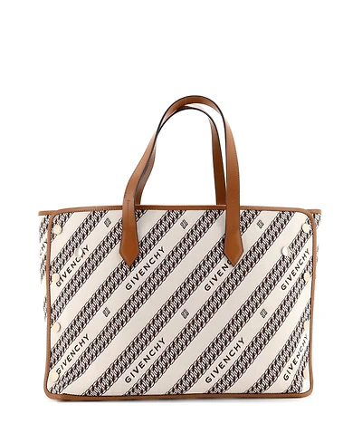 Pre-Owned Givenchy Medium Bond Shopper Tote Logo Jacquard Canvas