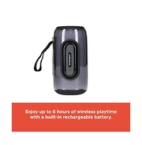 RadioShack Wireless Portable Speaker, 10W, Rgb 360 Lights, Bluetooth 5.1, Waterproof IPX5 with Fm Radio 4001777