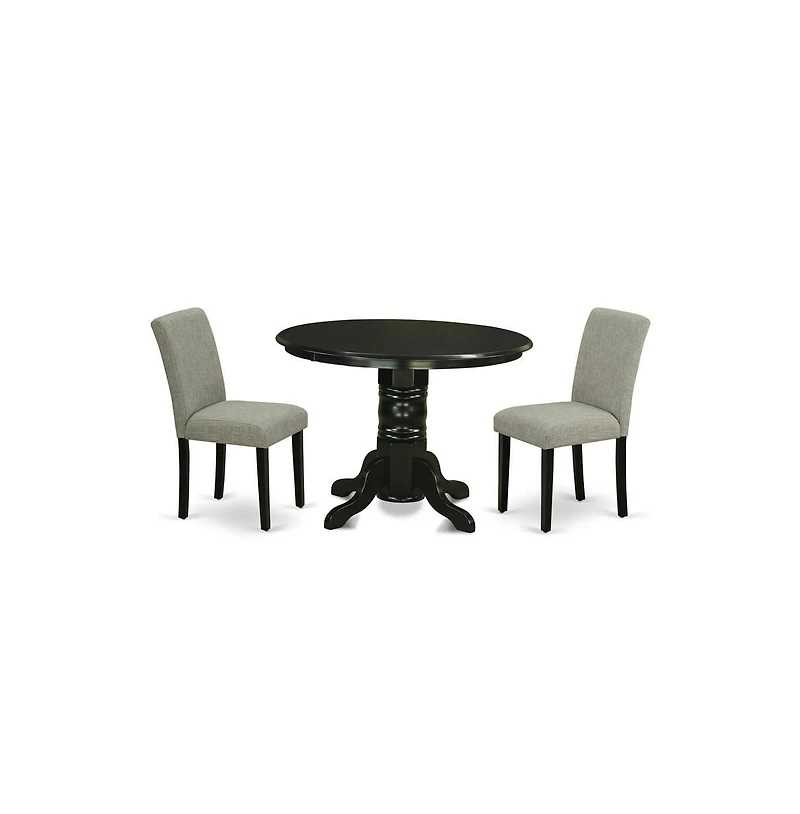 East West Furniture Dining Room Set Black