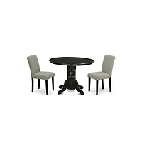 East West Furniture Dining Room Set Black