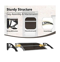 vidaXL Door Canopy Black 31.5"x29.5" Polycarbonate
