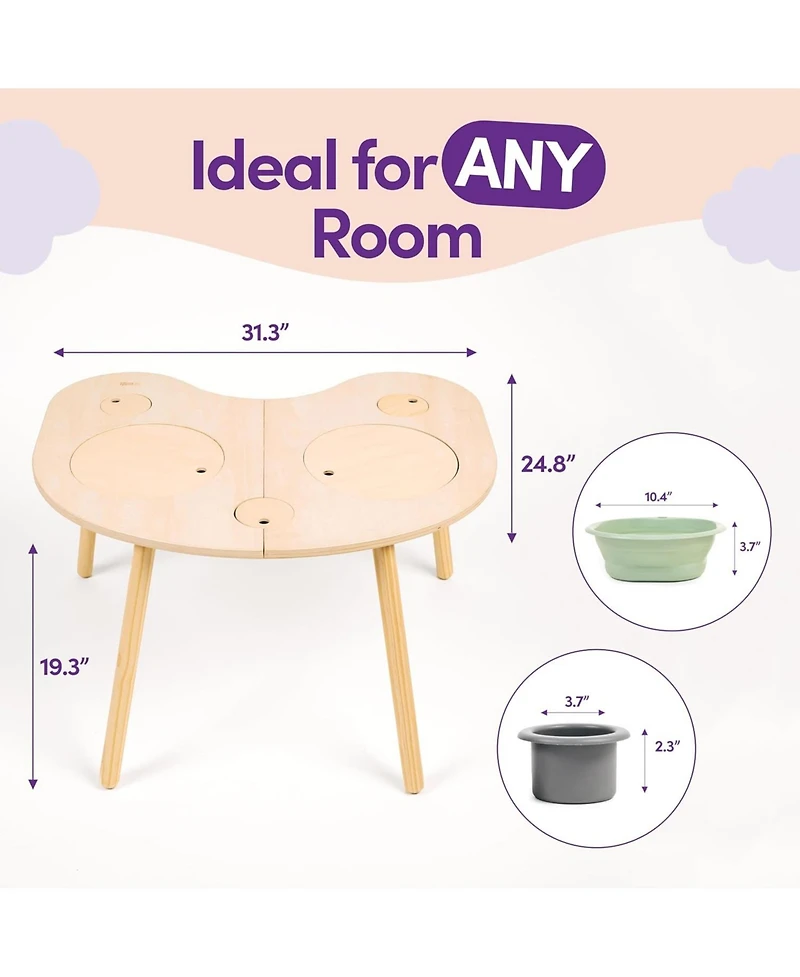 ComfyBumpy Sensory Table for Toddlers Sensory Bin Toddler Table for Indoor Play and Learning Activity Table for Boys & Girls