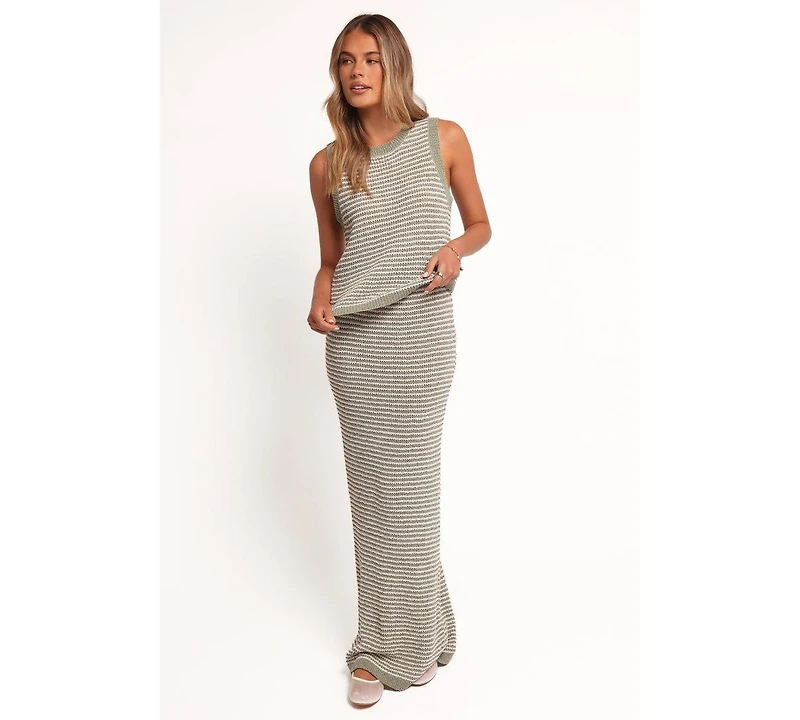 Petal and Pup Women's Arella Knit Top - Sage/Cream