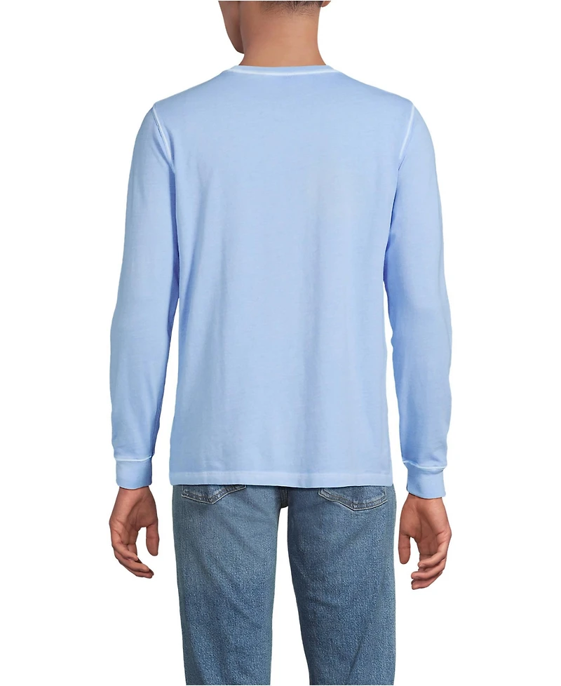 Lands' End Men's Long Sleeve Pocket Sun Faded Super-t Tee