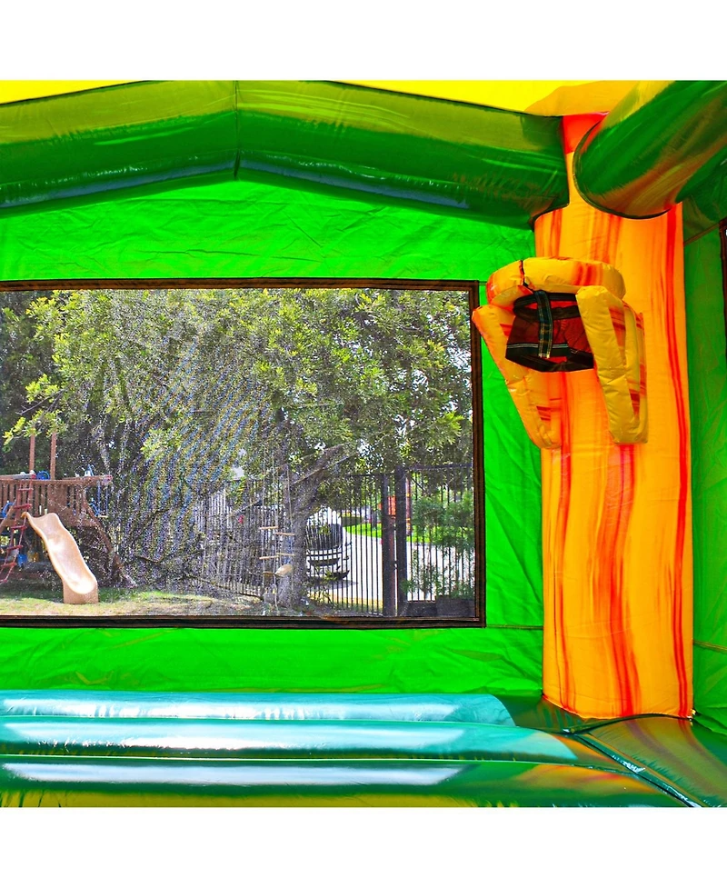 JumpOrange Amazon River Commercial Grade Bounce House for Kids and Adults (with Blower), Basketball Hoop, Outdoor Indoor, Bouncer Jumper, Birthday Par