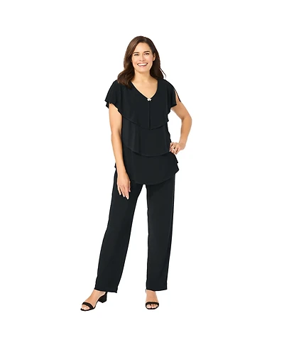 Woman Within Women's Tiered Pant Set