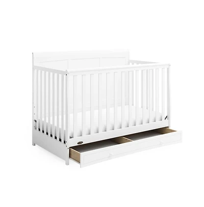Graco Asheville 4-in-1 Convertible Crib with Drawer (White)