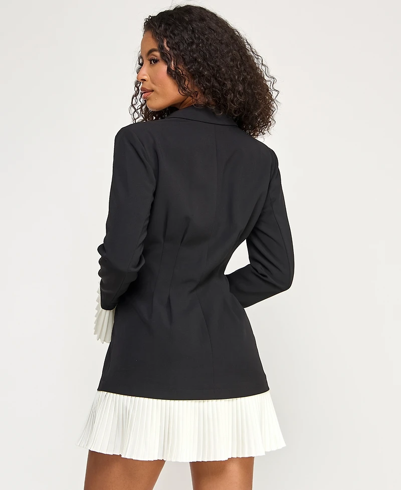 Seni & Cade Juniors' Long Sleeve Button Up Jacket Dress