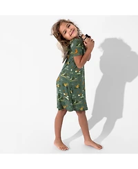 Bellabu Bear Girls' Jurassic Park: Safari Short Sleeve Dress